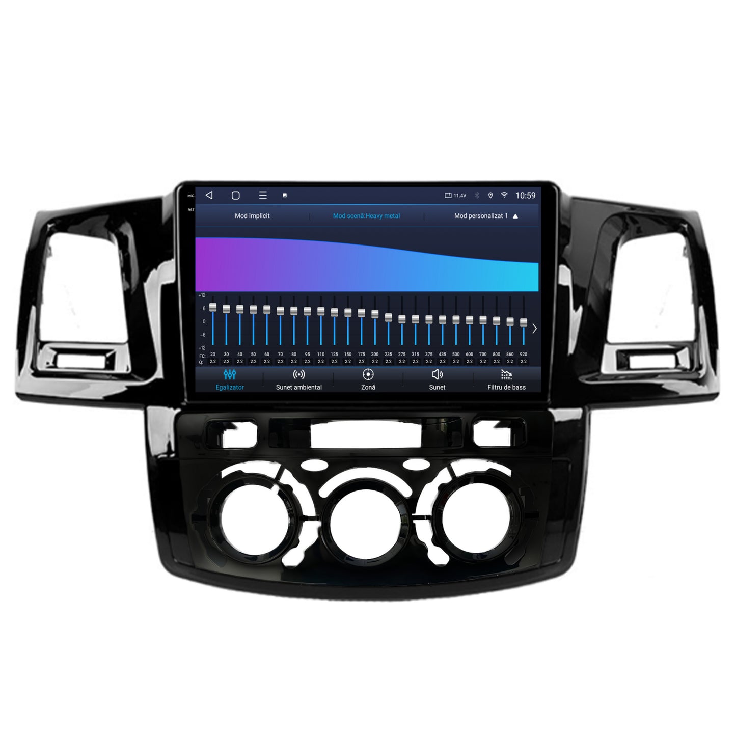 Navigatie 2K HUB64 Toyota Hilux (2008-2014) Clima Manuala, 4GB RAM, Android, Octacore, Slot Sim 4G, DSP, GPS, Wi-FI, Carplay, Android Auto, USB, Bluetooth, Waze, Touchscreen, 9.5 Inch