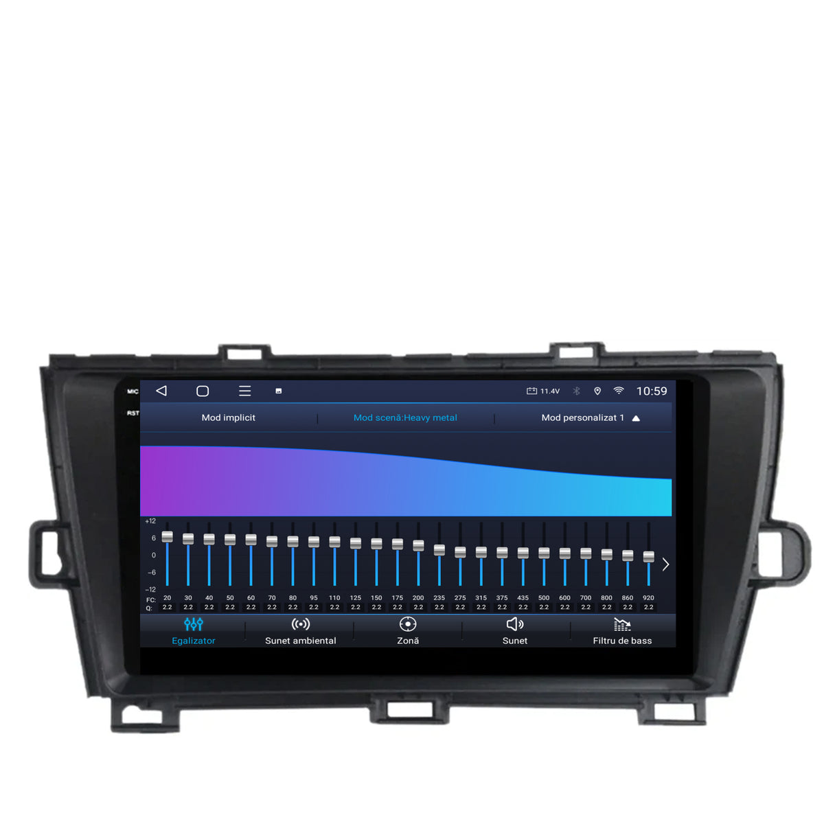 Navigatie 2K HUB64 Toyota Prius (2009-2014), 4GB RAM, Android, Octacore, Slot Sim 4G, DSP, GPS, Wi-FI, Carplay, Android Auto, USB, Bluetooth, Waze, Touchscreen, 9.5 Inch