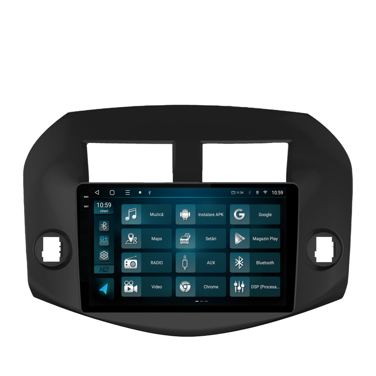 Navigatie 2K HUB64 Toyota RAV4 (2005-2013), 8GB RAM, Android, Octacore, Slot Sim 4G, DSP, GPS, Wi-FI, Carplay, Android Auto, USB, Bluetooth, Waze, Touchscreen, 10.36 Inch