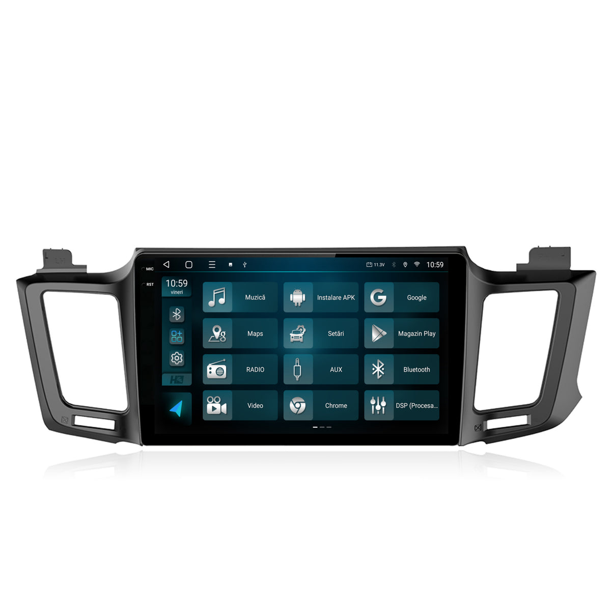 Navigatie 2K HUB64 Toyota RAV4 (2013-2018), 8GB RAM, Android, Octacore, Slot Sim 4G, DSP, GPS, Wi-FI, Carplay, Android Auto, USB, Bluetooth, Waze, Touchscreen, 10.36 Inch