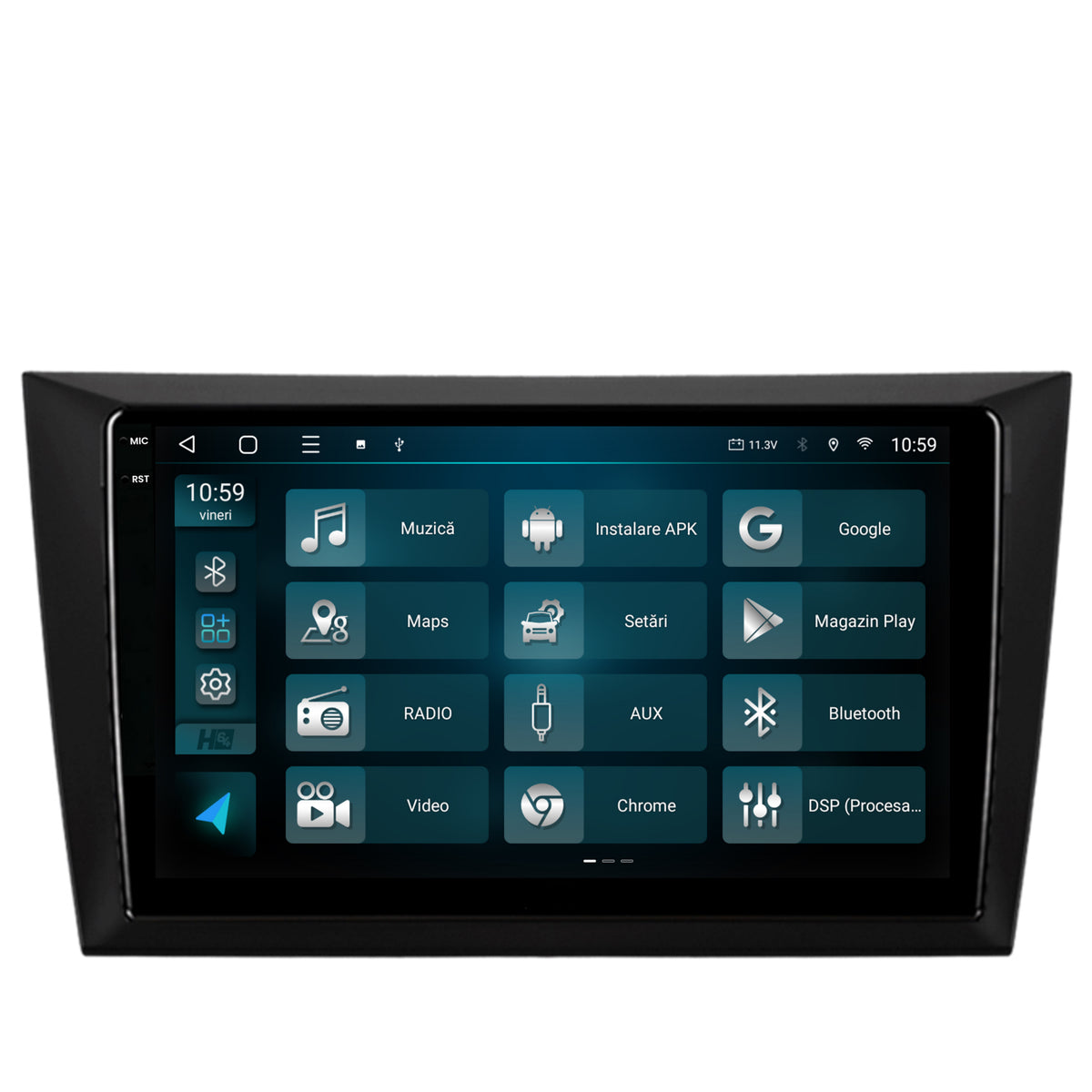 Navigatie 2K HUB64 Volkswagen Golf 6, 8GB RAM, Android, Octacore, Slot Sim 4G, DSP, GPS, Wi-FI, Carplay, Android Auto, USB, Bluetooth, Waze, Touchscreen, 9.5 Inch
