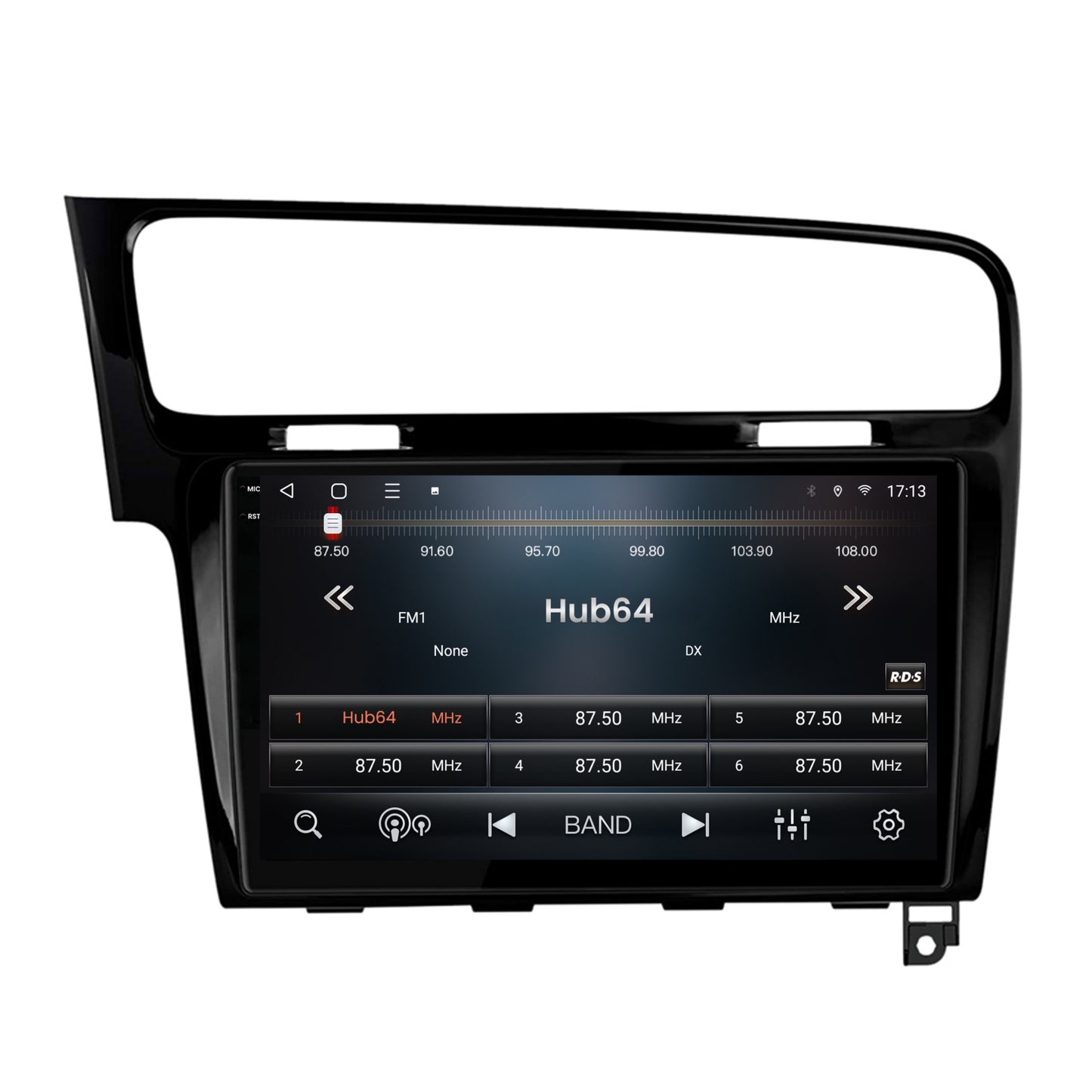 Navigatie 2K HUB64 Volkswagen Golf 7, 4GB RAM, Android, Octacore, Slot Sim 4G, DSP, GPS, Wi-FI, Carplay, Android Auto, USB, Bluetooth, Waze, Touchscreen, 10.36 Inch
