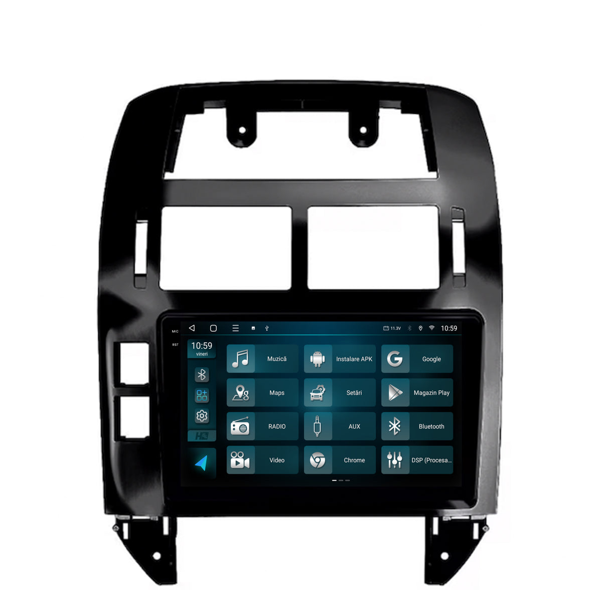 Navigatie 2K HUB64 Volkswagen Polo (2004-2011), 4GB RAM, Android, Octacore, Slot Sim 4G, DSP, GPS, Wi-FI, Carplay, Android Auto, USB, Bluetooth, Waze, Touchscreen, 9.5 Inch