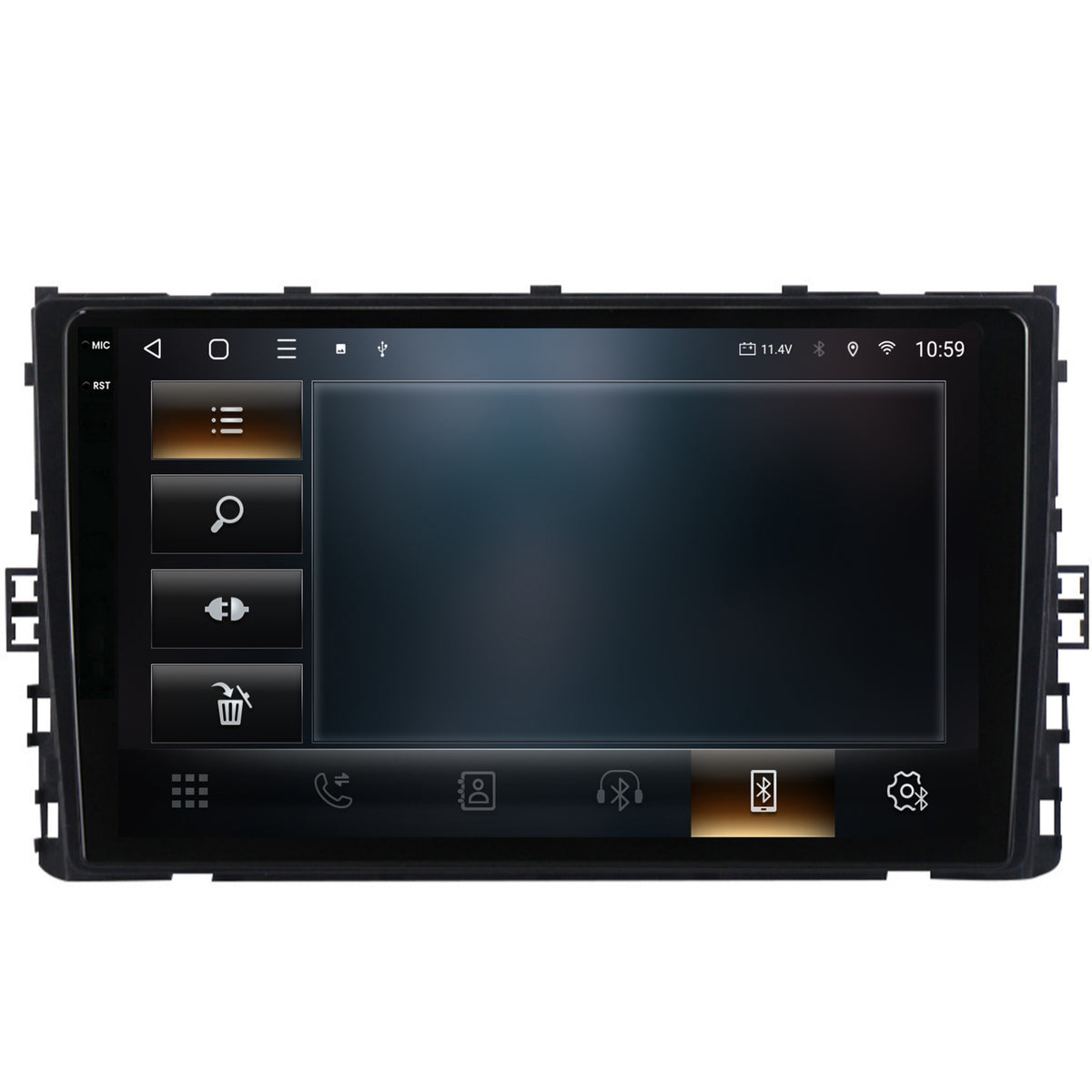 Navigatie 2K HUB64 Volkswagen Transporter / Caravelle (2020+), 8GB RAM, Android, Octacore, Slot Sim 4G, DSP, GPS, Wi-FI, Carplay, Android Auto, USB, Bluetooth, Waze, Touchscreen, 9.5 Inch