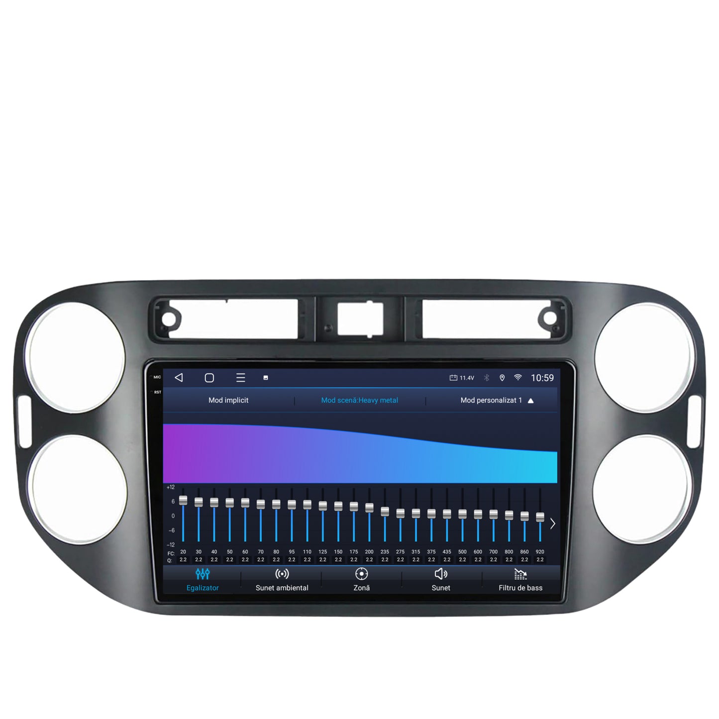 Navigatie 2K HUB64 Volkswagen Tiguan (2010-2016), 4GB RAM, Android, Octacore, Slot Sim 4G, DSP, GPS, Wi-FI, Carplay, Android Auto, USB, Bluetooth, Waze, Touchscreen, 9.5 Inch