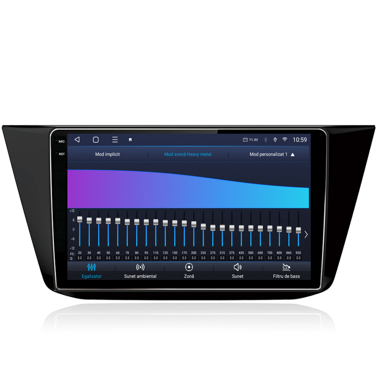 Navigatie 2K HUB64 Volkswagen Tiguan (2016+), 8GB RAM, Android, Octacore, Slot Sim 4G, DSP, GPS, Wi-FI, Carplay, Android Auto, USB, Bluetooth, Waze, Touchscreen, 10.36 Inch