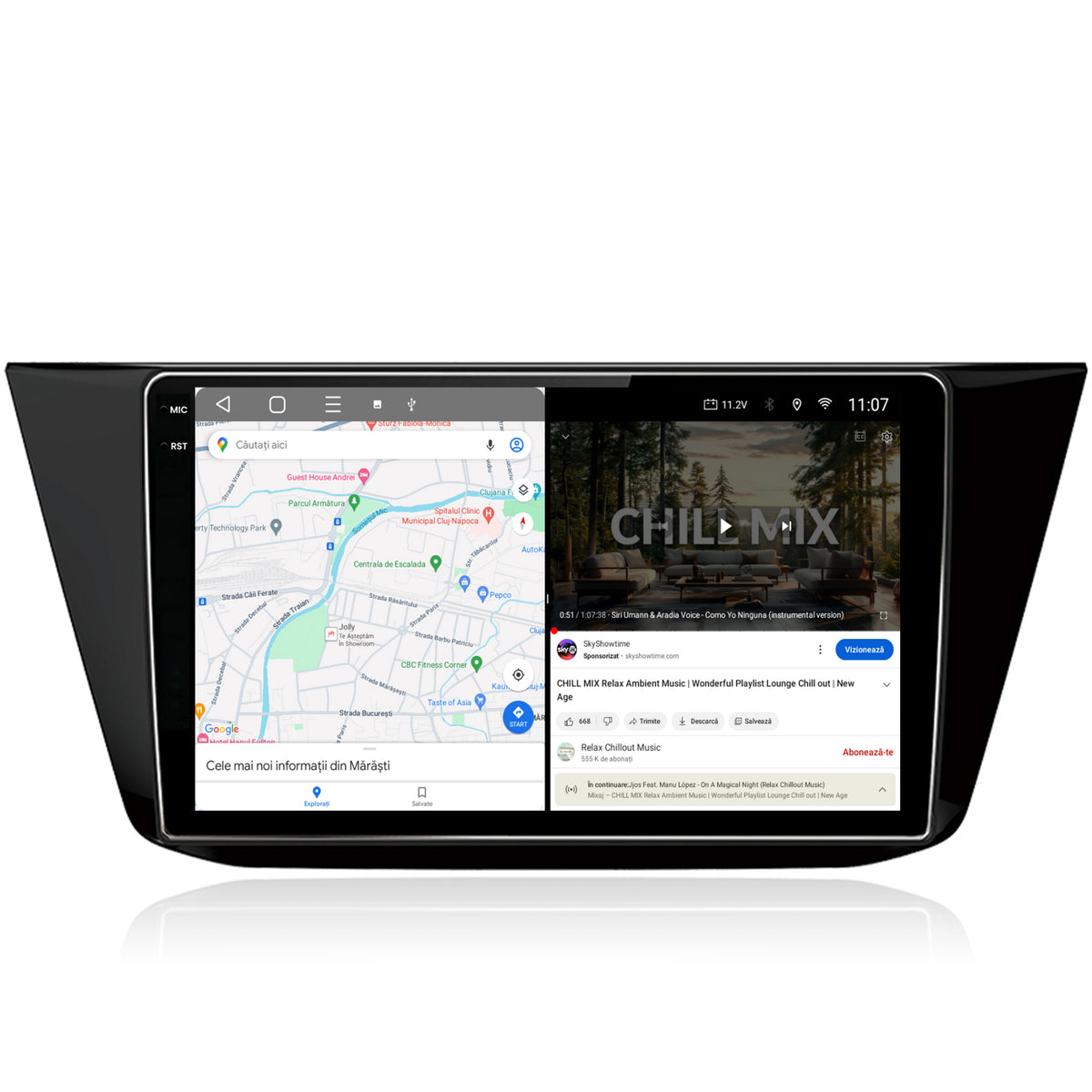 Navigatie 2K HUB64 Volkswagen Tiguan (2016+), 8GB RAM, Android, Octacore, Slot Sim 4G, DSP, GPS, Wi-FI, Carplay, Android Auto, USB, Bluetooth, Waze, Touchscreen, 10.36 Inch