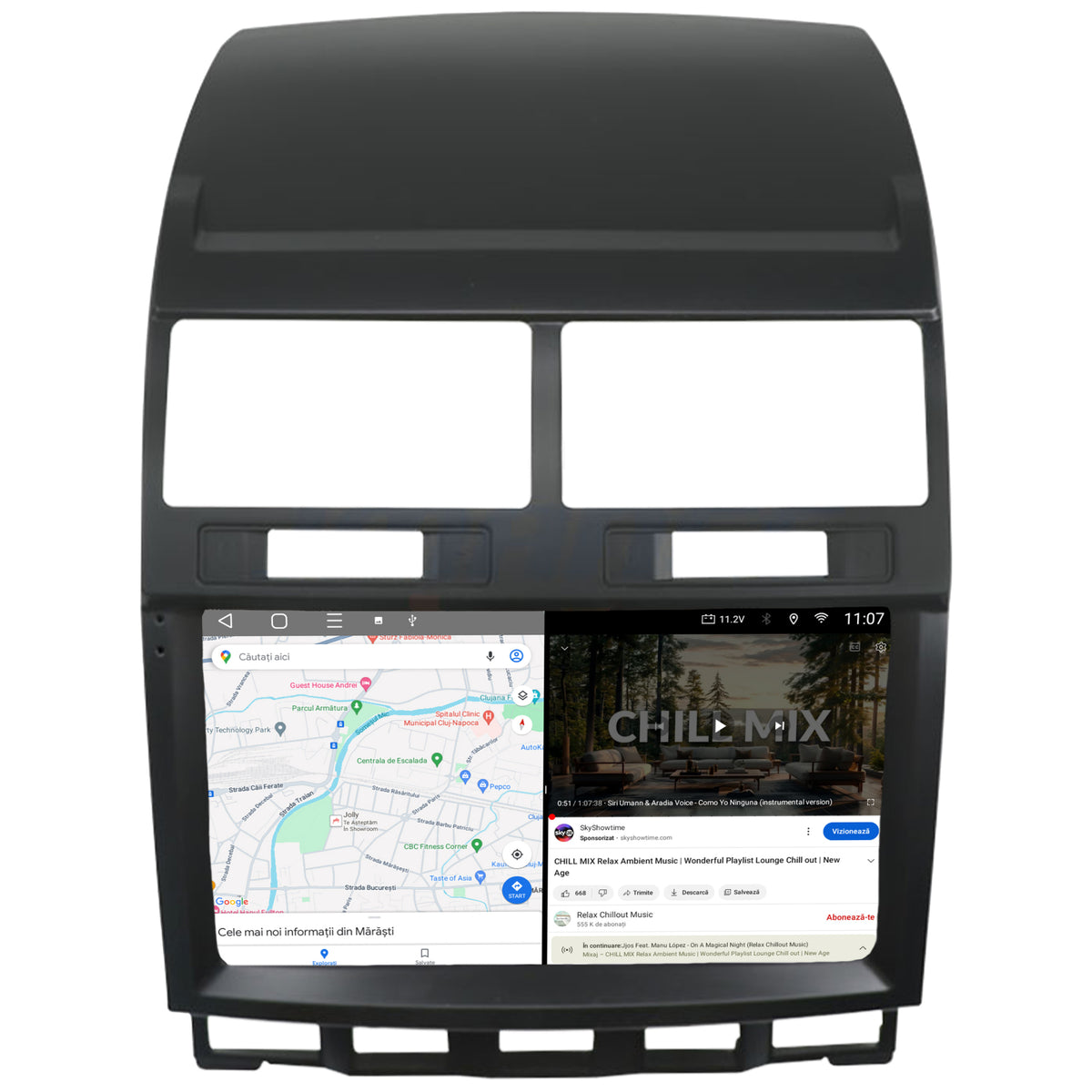 Navigatie 2K HUB64 Volkswagen Touareg (2002-2011), 4GB RAM, Android, Octacore, Slot Sim 4G, DSP, GPS, Wi-FI, Carplay, Android Auto, USB, Bluetooth, Waze, Touchscreen, 9.5 Inch