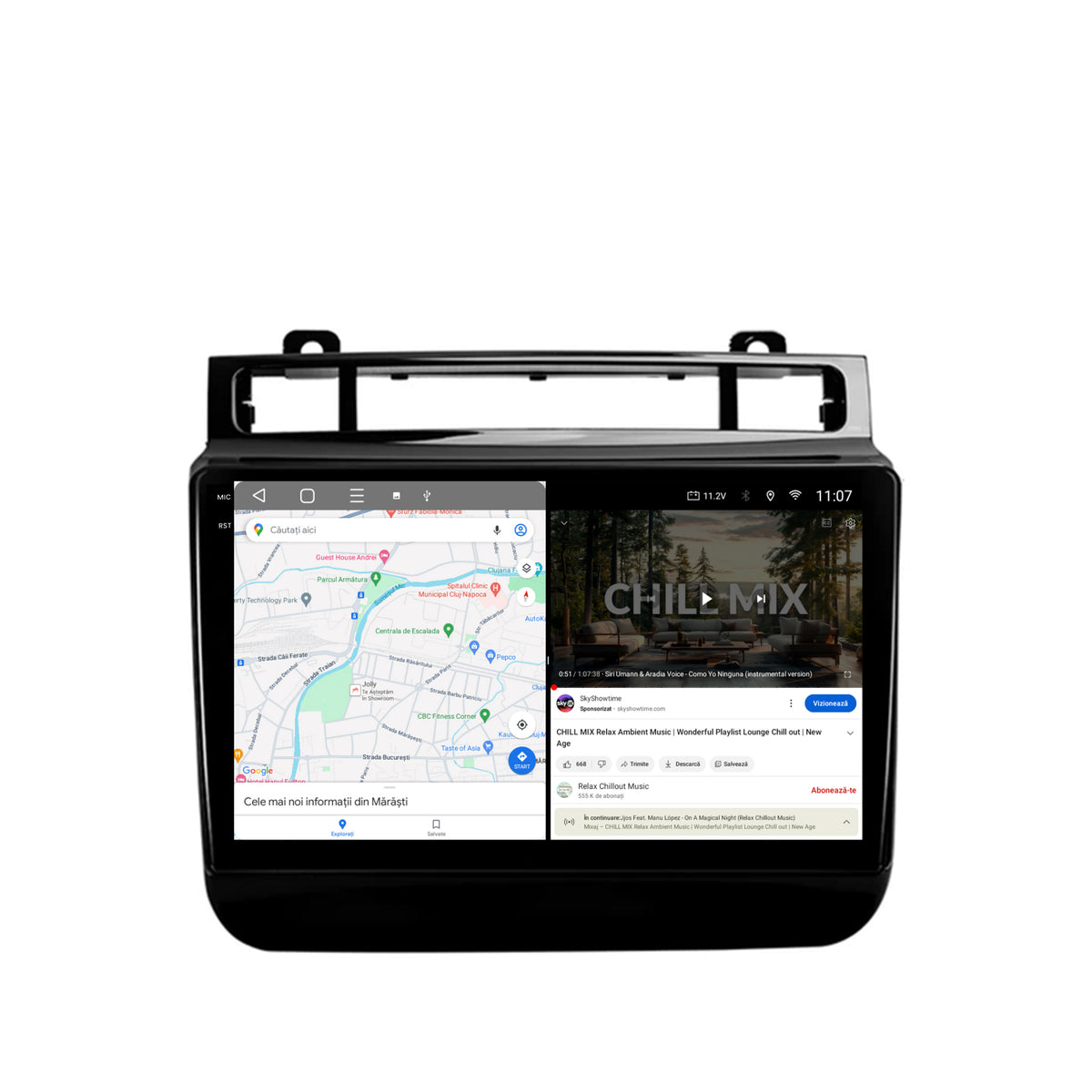 Navigatie 2K HUB64 Volkswagen Touareg (2010-2018), 8GB RAM, Android, Octacore, Slot Sim 4G, DSP, GPS, Wi-FI, Carplay, Android Auto, USB, Bluetooth, Waze, Touchscreen, 9.5 Inch