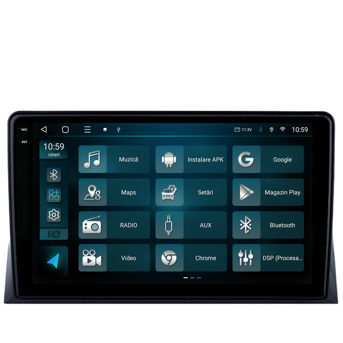 Navigatie 2K HUB64 VW Multivan T5 (2003-2015), 8GB RAM, Android, Octacore, Slot Sim 4G, DSP, GPS, Wi-FI, Carplay, Android Auto, USB, Bluetooth, Waze, Touchscreen, 9.5 Inch