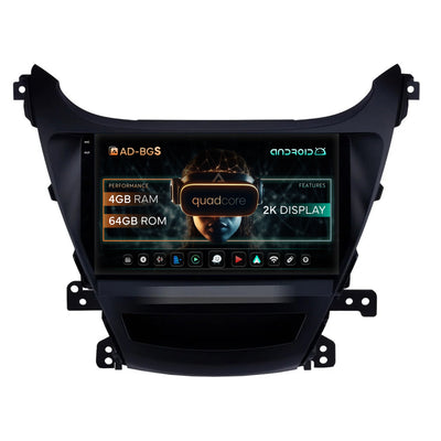 Navigatie 2K Hyundai Elantra (2012-2014), Android, S-Quadcore / 4GB RAM + 64GB ROM, 9Inch - AD-BGS90042K+AD-BGRKIT177