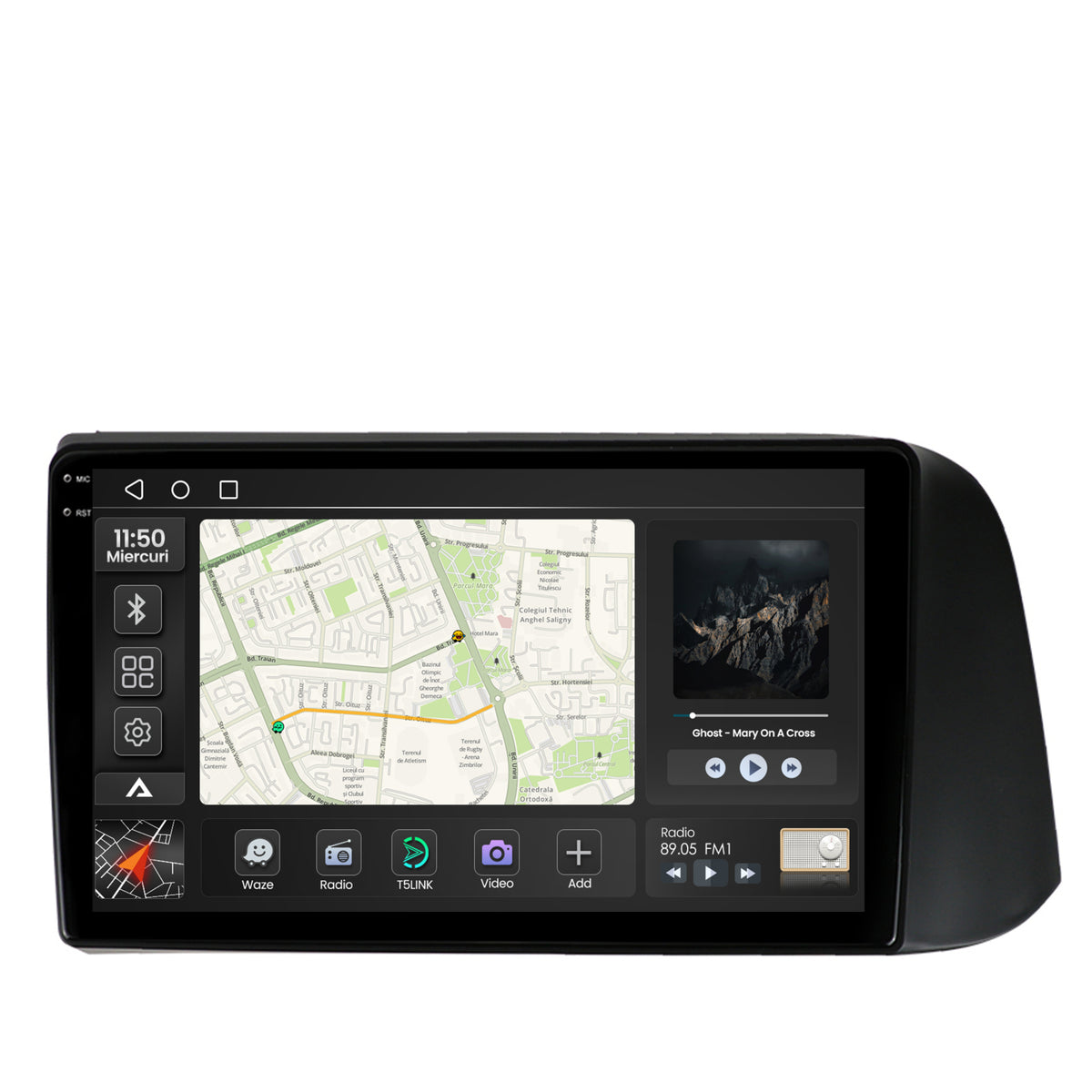 Navigatie 2K Hyundai I10 (2020+), Android, S-Quadcore / 4GB RAM + 64GB ROM, 9.5 Inch - AD-BGS90042K+AD-BGRKIT221