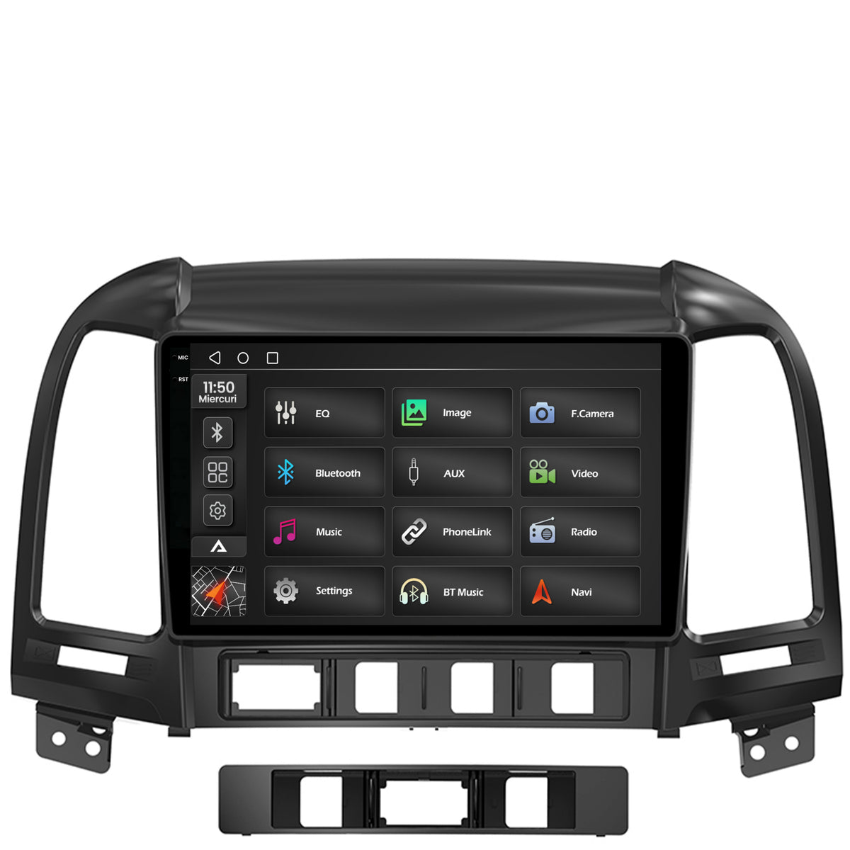 Navigatie 2K Hyundai Santa Fe (2006-2012), Android, S-Quadcore / 4GB RAM + 64GB ROM, 9.5 Inch - AD-BGS90042K+AD-BGRKIT210