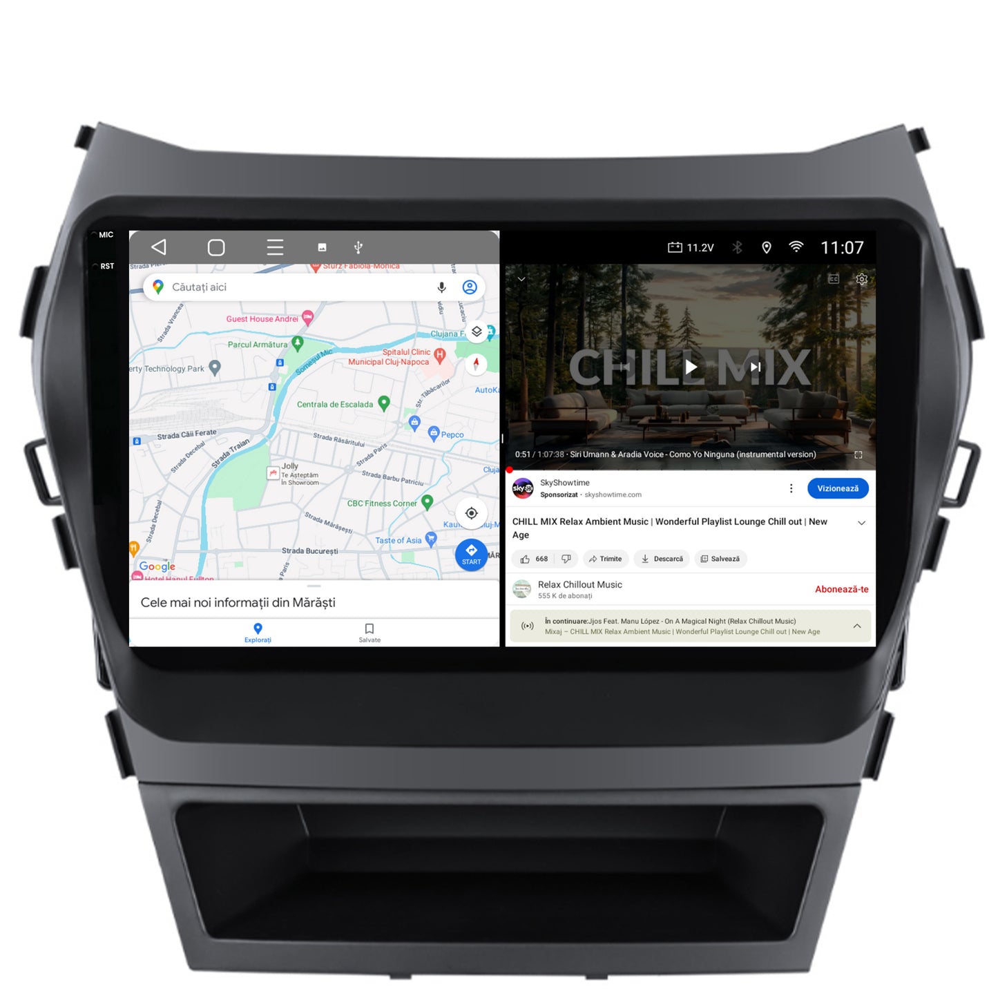 Navigatie 2K Hyundai Santa Fe IX45 (2013-2017), Android, S-Quadcore / 4GB RAM + 64GB ROM, 9.5 Inch - AD-BGS90042K+AD-BGRKIT182