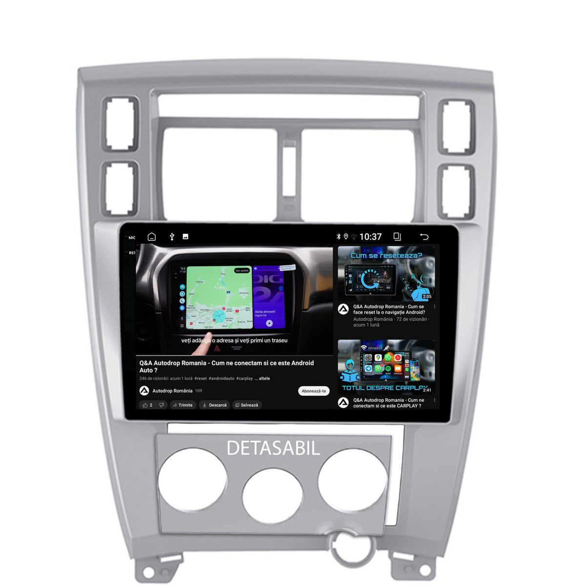 Navigatie 2K Hyundai Tucson (2004-2009), Android, S-Quadcore / 4GB RAM + 64GB ROM, 10.36 Inch - AD-BGS100042K+AD-BGRKIT200