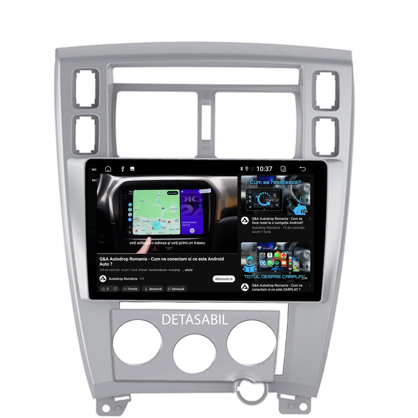 Navigatie 2K Hyundai Tucson (2004-2009), Android, S-Quadcore / 4GB RAM + 64GB ROM, 10.36 Inch - AD-BGS100042K+AD-BGRKIT200