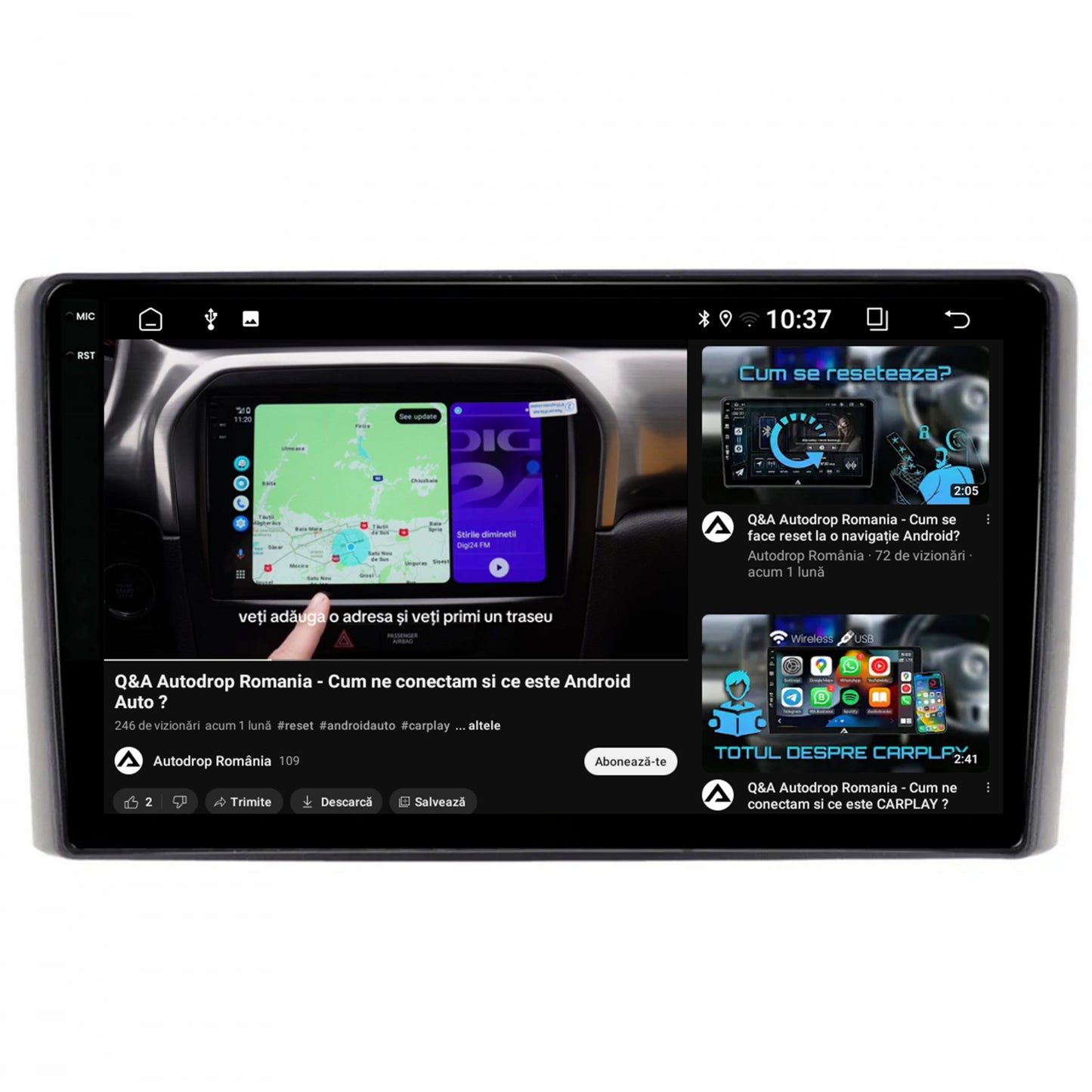 Navigatie 2K Iveco Daily (2006-2014), Android, S-Quadcore / 4GB RAM + 64GB ROM, 9.5 Inch - AD-BGS90042K+AD-BGRKIT361V2