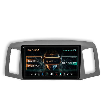 Navigatie 2K Jeep Grand Cherokee (2004-2007), Android, S-Quadcore / 4GB RAM + 64GB ROM, 10.36 Inch - AD-BGS100042K+AD-BGRKIT297v2