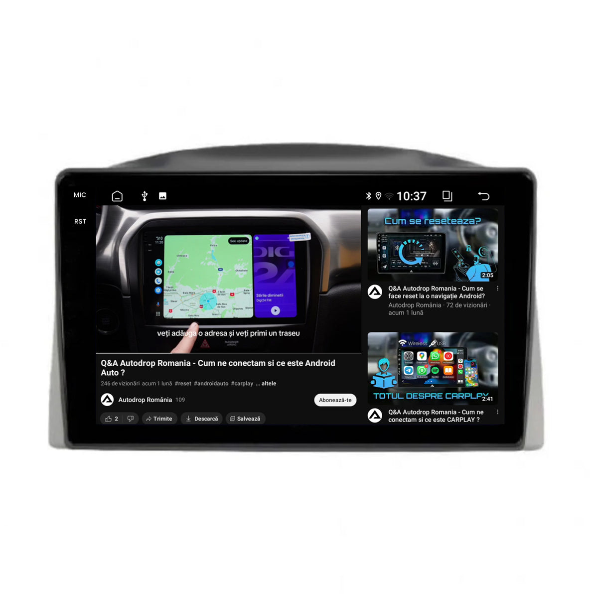 Navigatie 2K Jeep Grand Cherokee (2005-2007), Android, S-Quadcore / 4GB RAM + 64GB ROM, 10.36 Inch - AD-BGS100042K+AD-BGRKIT283