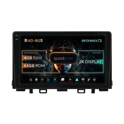 Navigatie 2K Kia Rio (2017-2024), Android, S-Quadcore / 4GB RAM + 64GB ROM, 9.5 Inch - AD-BGS90042K+AD-BGRKIT222
