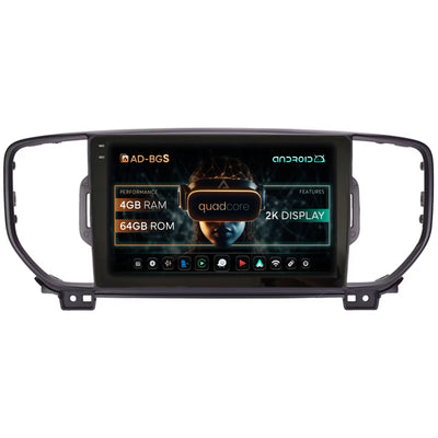 Navigatie 2K Kia Sportage (2016-2018), Android, S-Quadcore / 4GB RAM + 64GB ROM, 9.5 Inch - AD-BGS90042K+AD-BGRKIT150V2-B