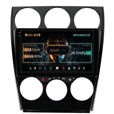 Navigatie 2K Mazda 6 (2002-2008), Android, S-Quadcore / 4GB RAM + 64GB ROM, 9.5 Inch - AD-BGS90042K+AD-BGRKIT321
