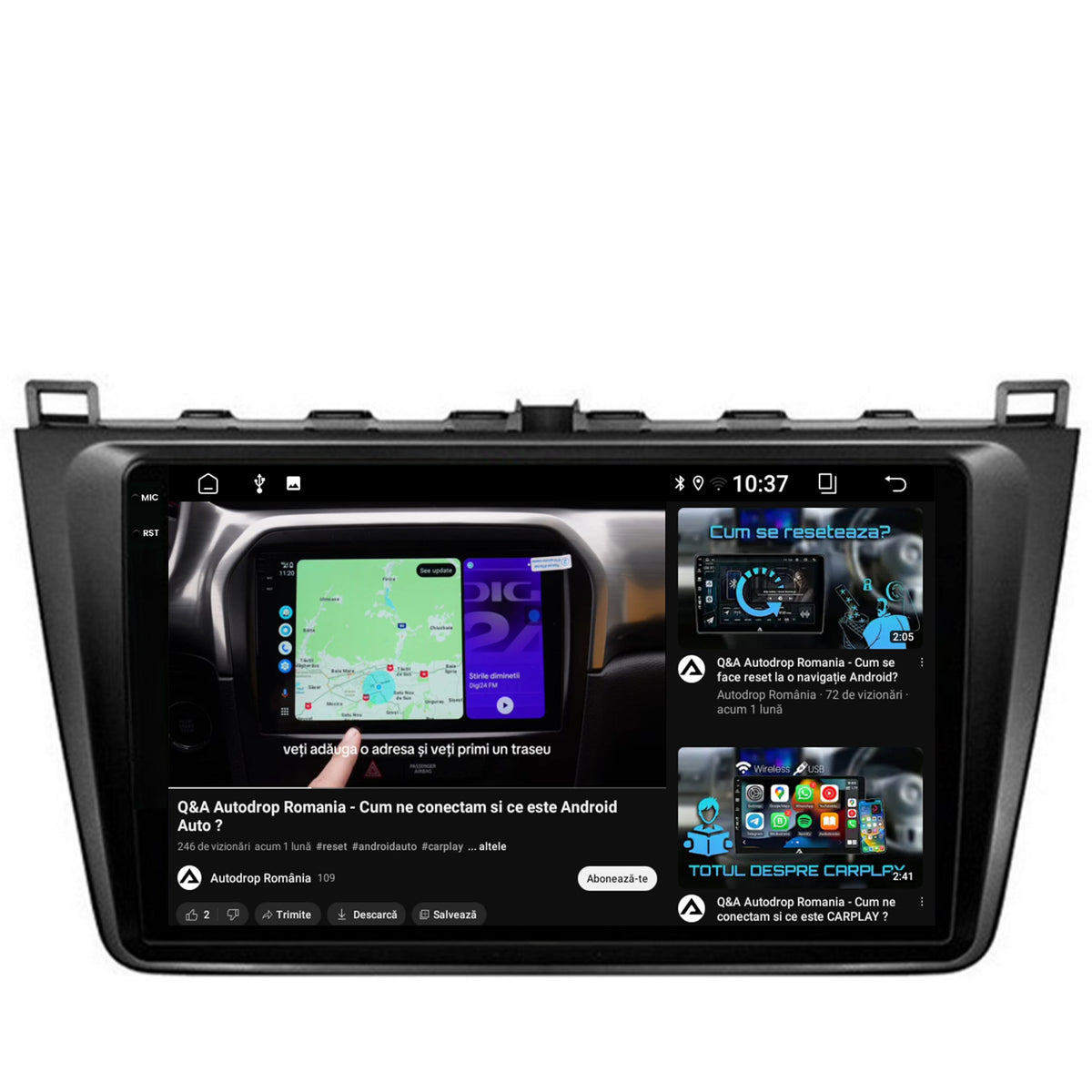 Navigatie 2K Mazda 6 (2008-2013), Android, S-Quadcore / 4GB RAM + 64GB ROM, 9.5 Inch - AD-BGS90042K+AD-BGRKIT328