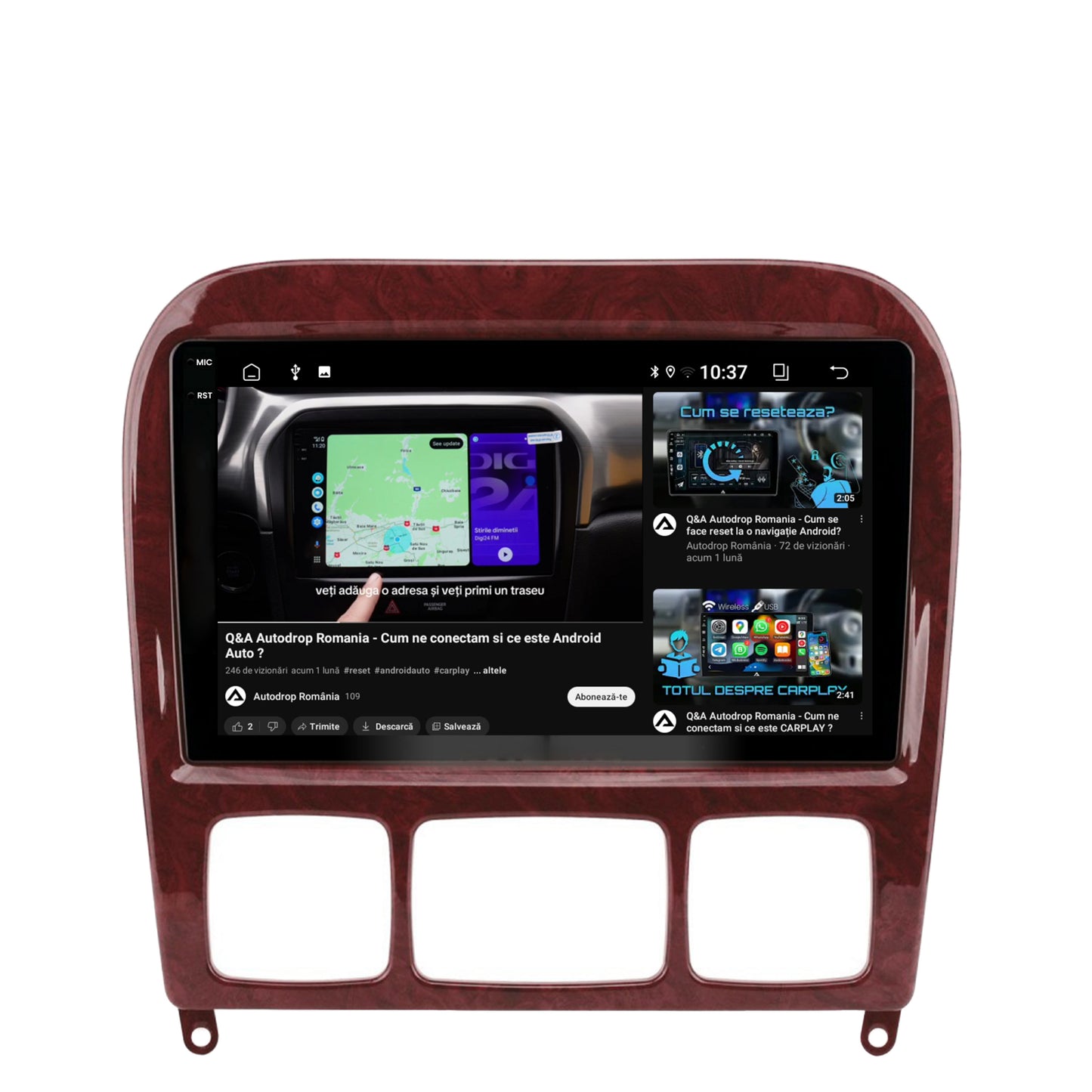 Navigatie 2K Mercedes Benz S-Class (1998-2005), Android, S-Quadcore / 4GB RAM + 64GB ROM, 9.5 Inch - AD-BGS90042K+AD-BGRKIT408