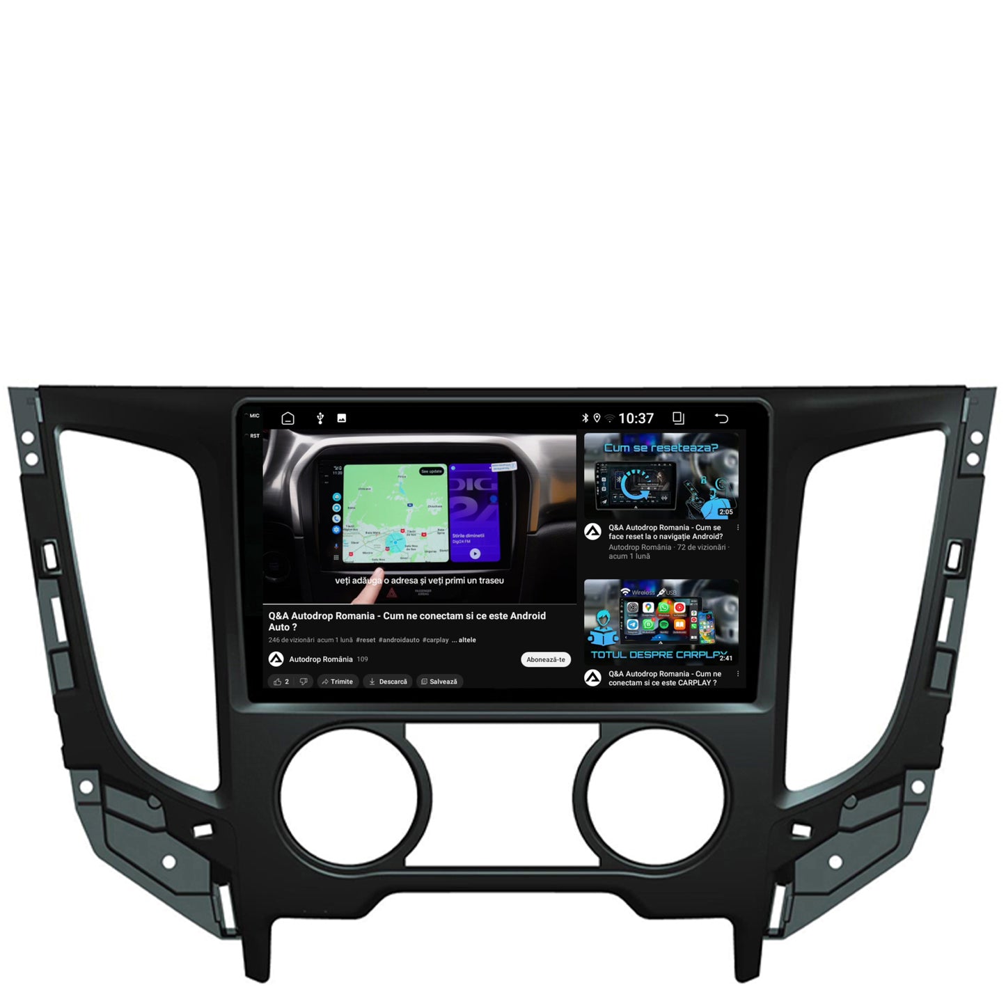Navigatie 2K Mitsubishi L200 (2014-2020), Android, S-Quadcore / 4GB RAM + 64GB ROM, 9.5 Inch - AD-BGS90042K+AD-BGRKIT273