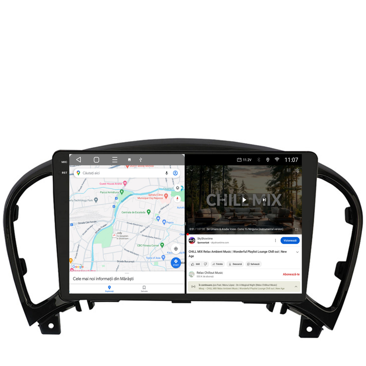 Navigatie 2K Nissan Juke (2010-2019), Android, S-Quadcore / 4GB RAM + 64GB ROM, 9.5 Inch - AD-BGS90042K+AD-BGRKIT168