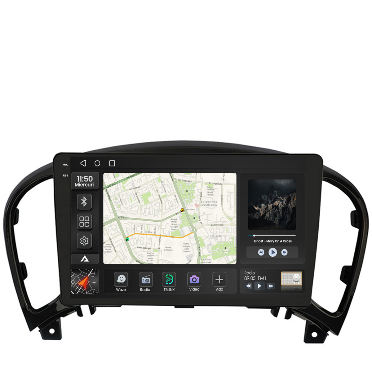 Navigatie 2K Nissan Juke (2010-2019), Android, S-Quadcore / 4GB RAM + 64GB ROM, 9.5 Inch - AD-BGS90042K+AD-BGRKIT168
