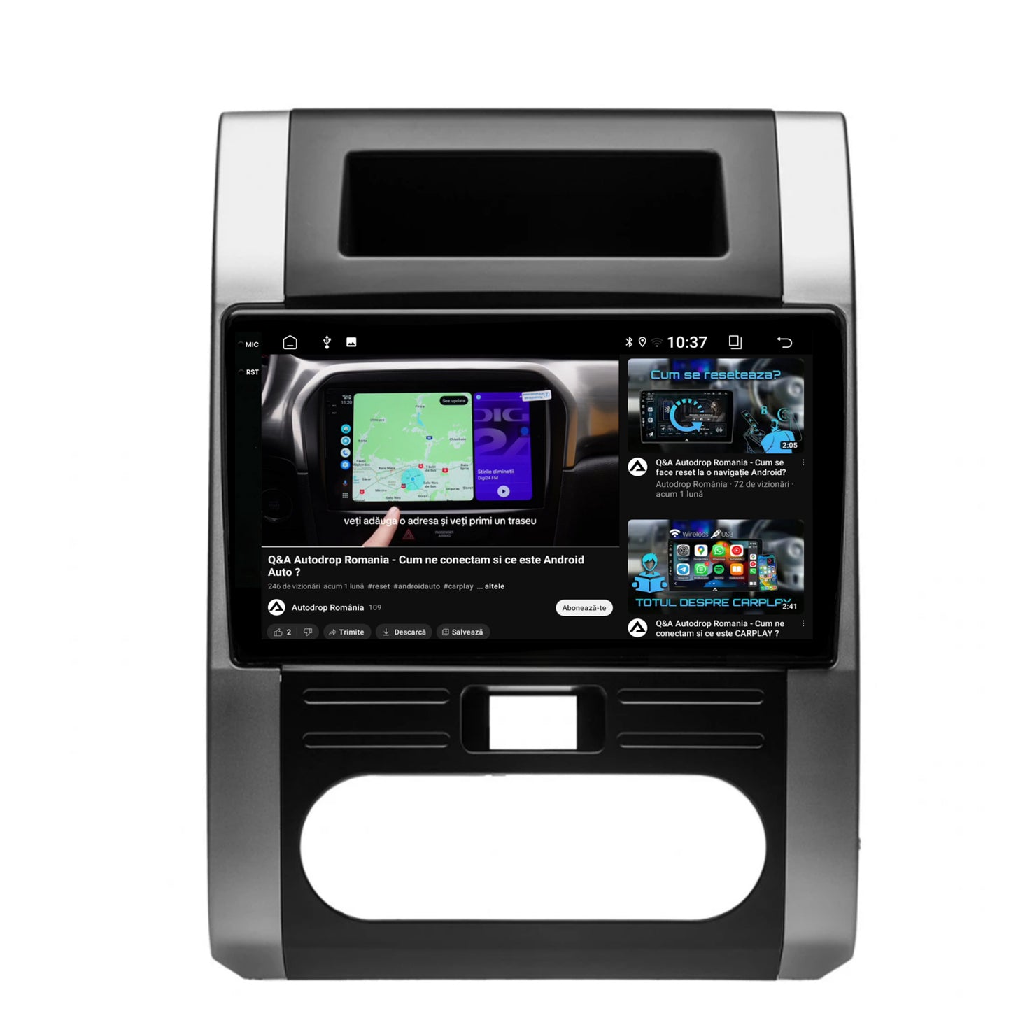 Navigatie 2K Nissan X-Trail (2007-2015), Android, S-Quadcore / 4GB RAM + 64GB ROM, 10.36 Inch - AD-BGS100042K+AD-BGRKIT160