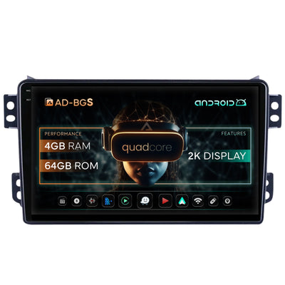 Navigatie 2K Opel Agila / Suzuki Splash (2007-2014), Android, S-Quadcore / 4GB RAM + 64GB ROM, 9.5 Inch - AD-BGS90042K+AD-BGRKIT388V2