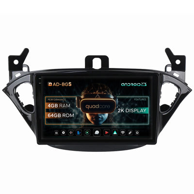 Navigatie 2K Opel Corsa E / Adam (2013-2019), Android, S-Quadcore / 4GB RAM + 64GB ROM, 9.5 Inch - AD-BGS90042K+AD-BGRKIT387
