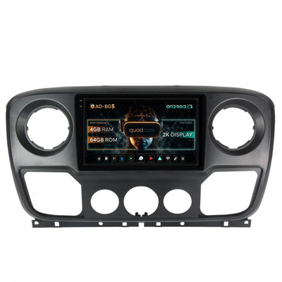 Navigatie 2K Opel Movano / Renault Master / Nissan NV400 (2011-2021), Android, S-Quadcore / 4GB RAM + 64GB ROM, 10.36 Inch - AD-BGS100042K+AD-BGRKIT388V2