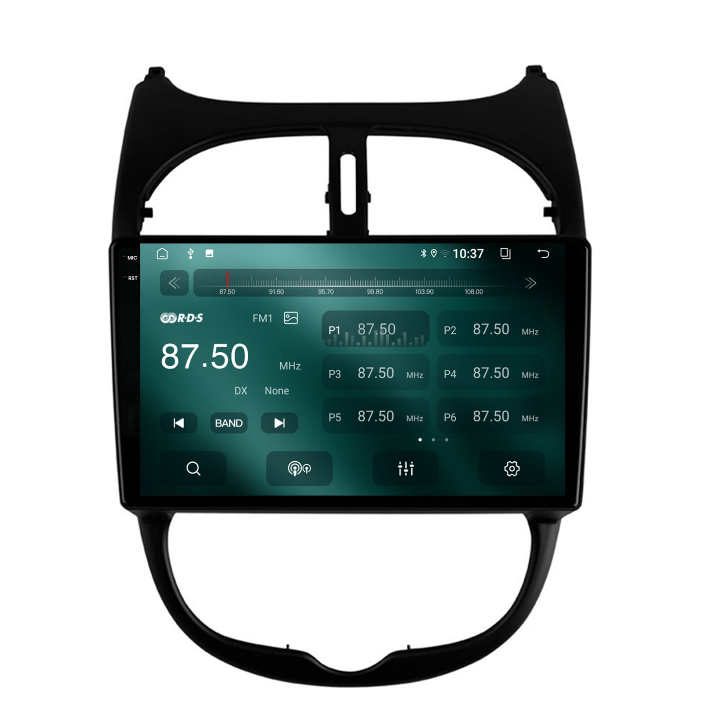 Navigatie 2K Peugeot 206 (1998-2012), Android, S-Quadcore / 4GB RAM + 64GB ROM, 9.5 Inch - AD-BGS90042K+AD-BGRKIT262