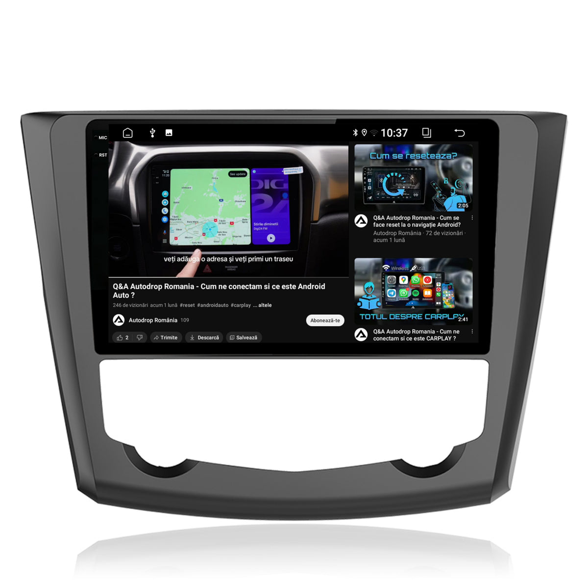 Navigatie 2K Renault Kadjar, Android, S-Quadcore / 4GB RAM + 64GB ROM, 9.5 Inch - AD-BGS90042K+AD-BGRKIT364