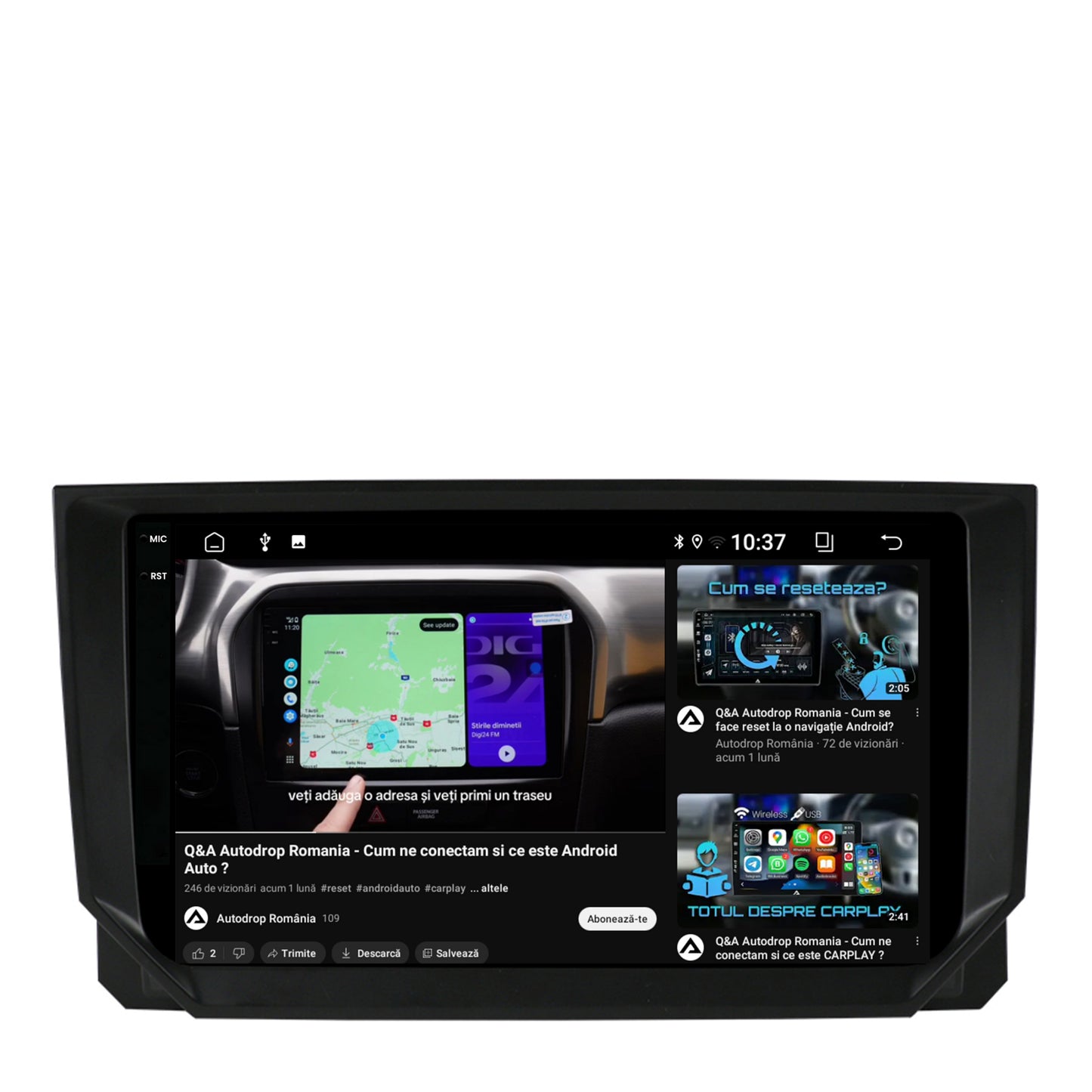 Navigatie 2K Seat Ibiza / Arona (2017-2021), Android, S-Quadcore / 4GB RAM + 64GB ROM, 9.5 Inch - AD-BGS90042K+AD-BGRKIT045