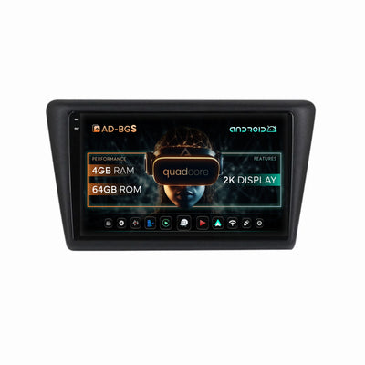 Navigatie 2K Seat Toledo / Skoda Rapid (2012-2019), Android, S-Quadcore / 4GB RAM + 64GB ROM, 9.5 Inch - AD-BGS90042K+AD-BGRKIT026V2