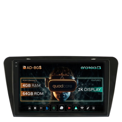 Navigatie 2K Skoda Octavia 3 (2013-2018), Android, S-Quadcore / 4GB RAM + 64GB ROM, 10.36 Inch - AD-BGS100042K+AD-BGRKIT026