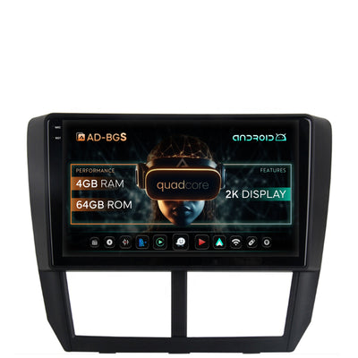 Navigatie 2K Subaru Forester (2007-2013), Android, S-Quadcore / 4GB RAM + 64GB ROM, 9.5 Inch - AD-BGS90042K+AD-BGRKIT333