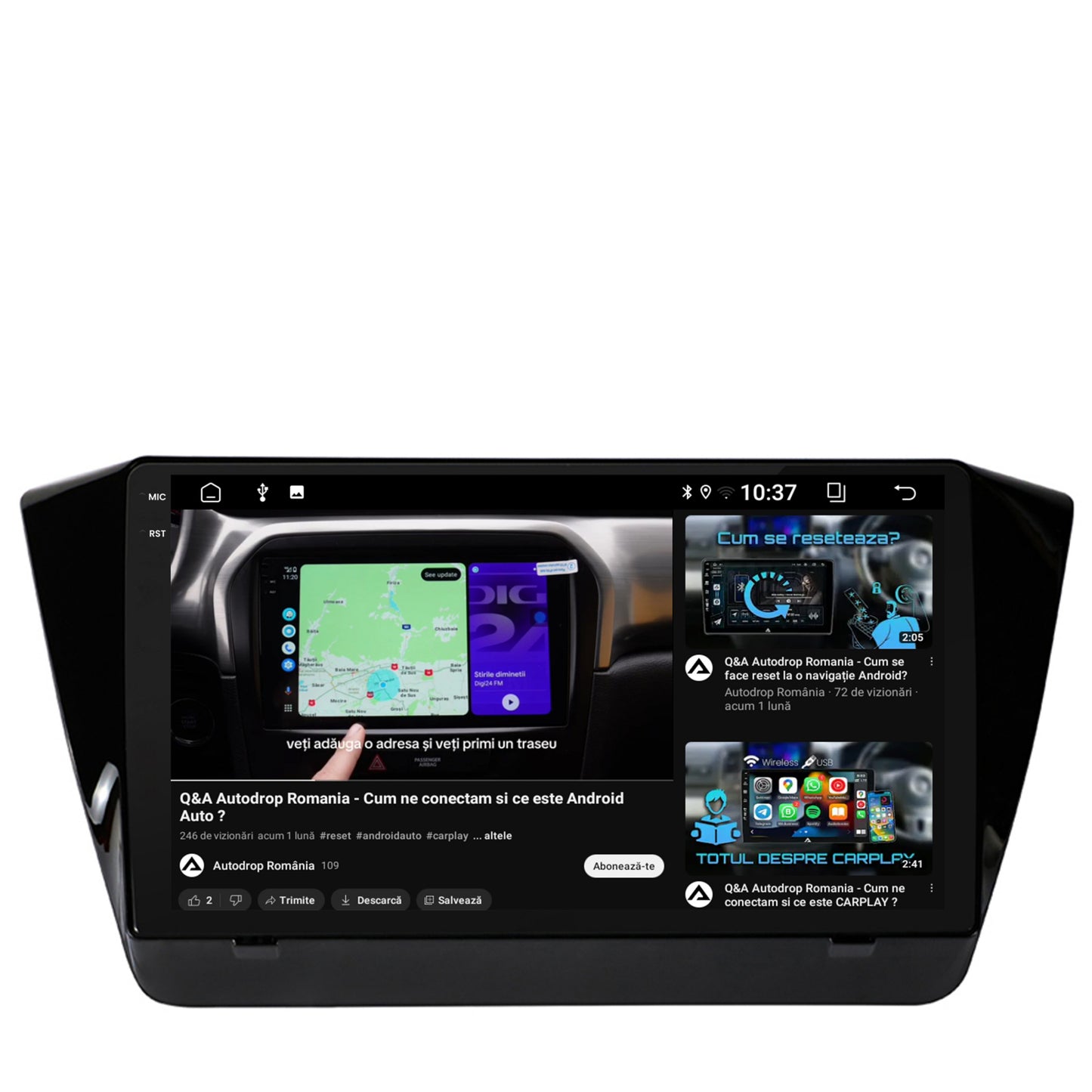 Navigatie 2K Superb 3 (2015+), Android, S-Quadcore / 4GB RAM + 64GB ROM, 10.36 Inch - AD-BGS100042K+AD-BGRKIT034