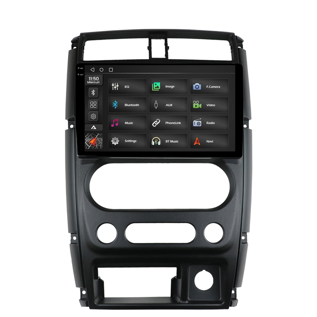 Navigatie 2K Suzuki Jimny (2005+), Android, S-Quadcore / 4GB RAM + 64GB ROM, 9.5 Inch - AD-BGS90042K+AD-BGRKIT315