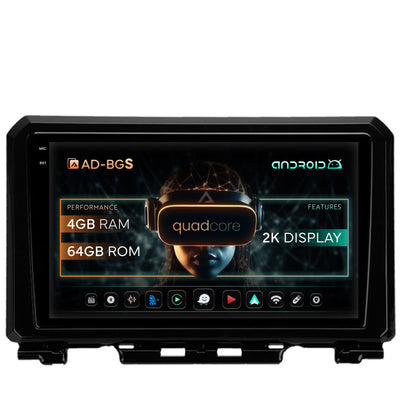 Navigatie 2K Suzuki Jimny (2018-2022), Android, S-Quadcore / 4GB RAM + 64GB ROM, 9.5 Inch - AD-BGS90042K+AD-BGRKIT312