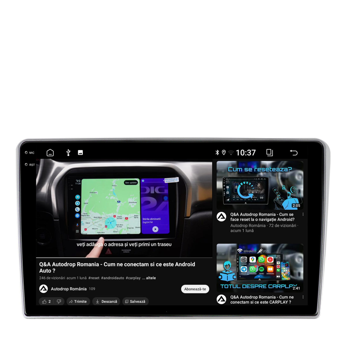 Navigatie 2K Toyota Auris (2006-2012), Android, S-Quadcore / 4GB RAM + 64GB ROM, 9.5 Inch - AD-BGS90042K+AD-BGRKIT091V2