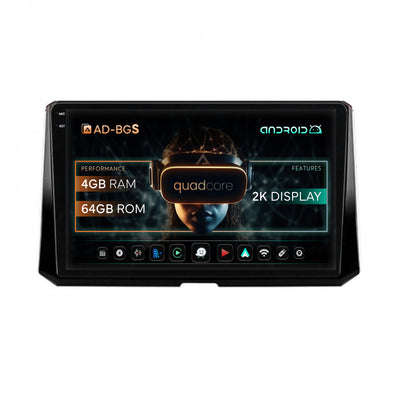 Navigatie 2K Toyota Corolla (2019-2023), Android, S-Quadcore / 4GB RAM + 64GB ROM, 10.36 Inch - AD-BGS100042K+AD-BGRKIT059