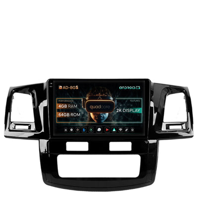 Navigatie 2K Toyota Hilux (2008-2014), Android, S-Quadcore / 4GB RAM + 64GB ROM, 9.5 Inch - AD-BGS90042K+AD-BGRKIT081