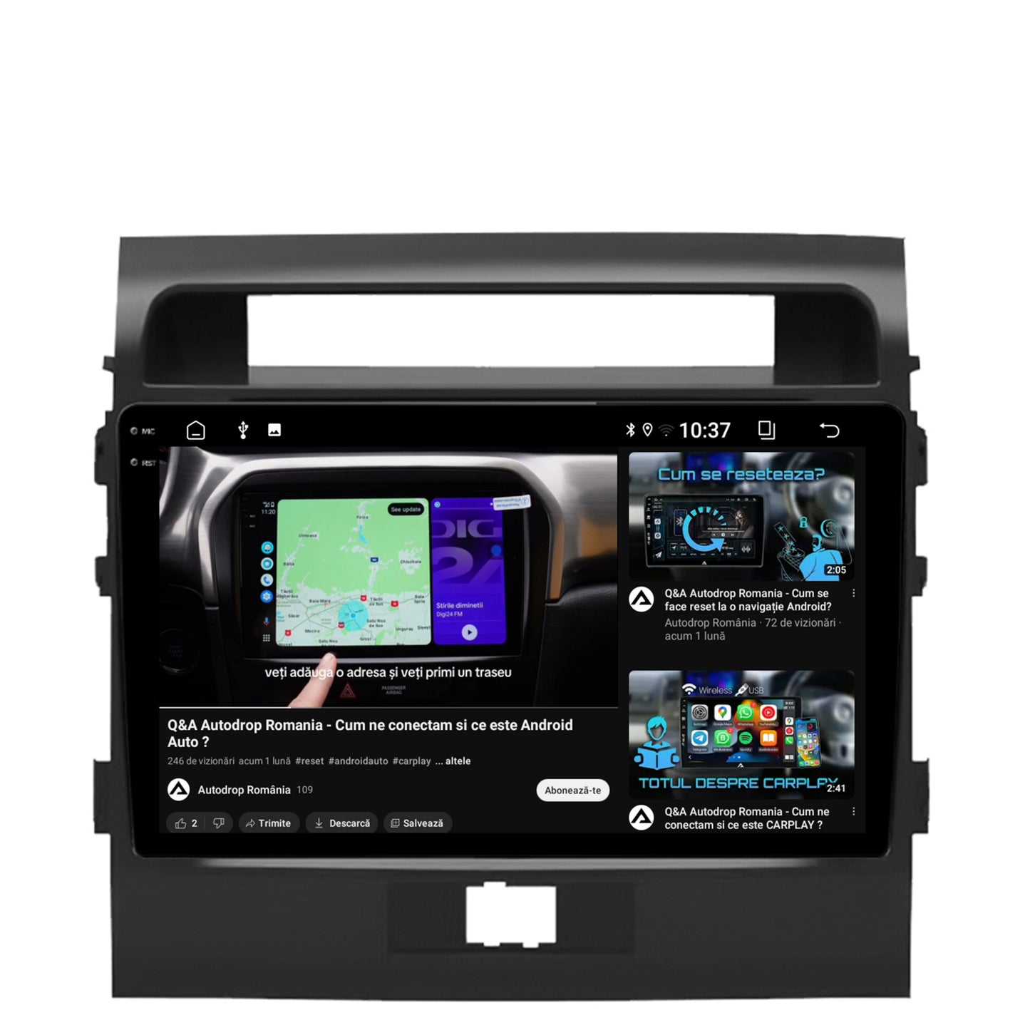 Navigatie 2K Toyota Land Cruiser 200 (2007-2015), Android, S-Quadcore / 4GB RAM + 64GB ROM, 9.5 Inch - AD-BGS90042K+AD-BGRKIT075