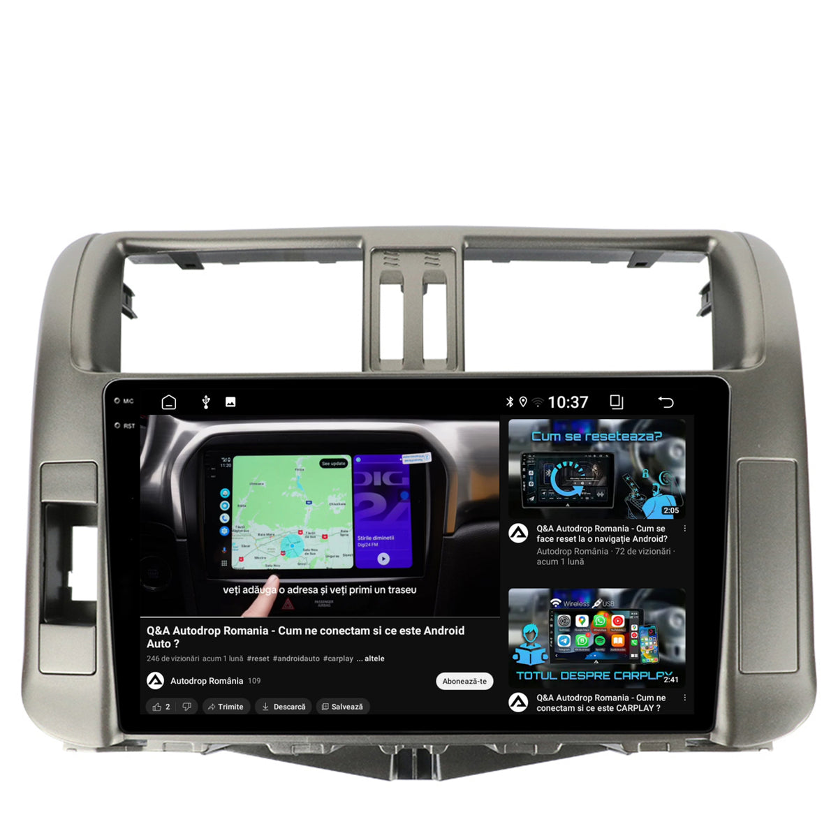 Navigatie 2K Toyota Land Cruiser Prado J150 (2009-2013), Android, S-Quadcore / 4GB RAM + 64GB ROM, 9.5 Inch - AD-BGS90042K+AD-BGRKIT070