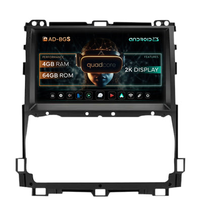 Navigatie 2K Toyota Prado J120 (2002-2010), Android, S-Quadcore / 4GB RAM + 64GB ROM, 9.5 Inch - AD-BGS90042K+AD-BGRKIT084